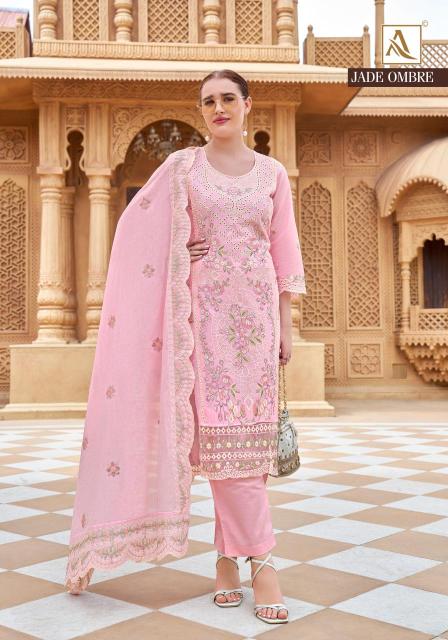 Alok suit jade ombre Wholesale dress materials in Mumbai