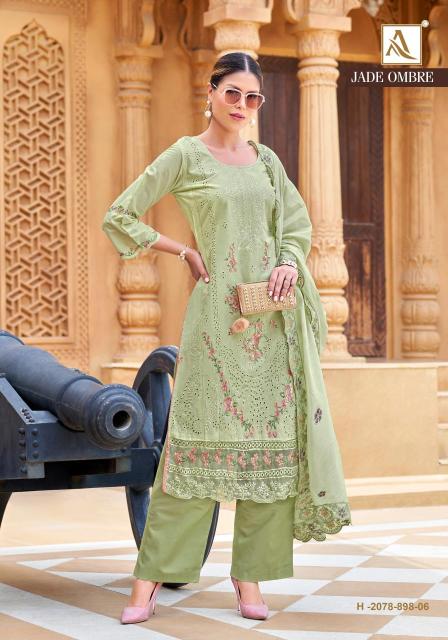Alok suit jade ombre Wholesale dress materials in Mumbai