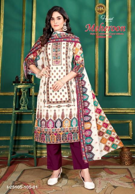 Alok suit meheroon-26 Dress material suppliers in Delhi