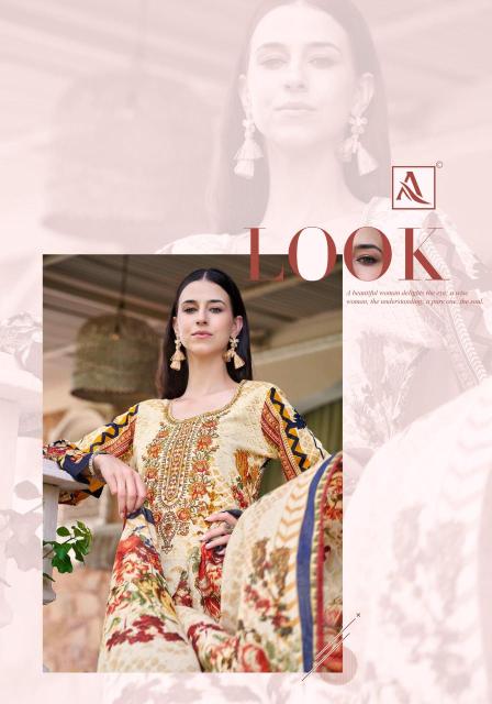 Alok suit rihaana-15 Designer dress materials wholesalers in mumbai