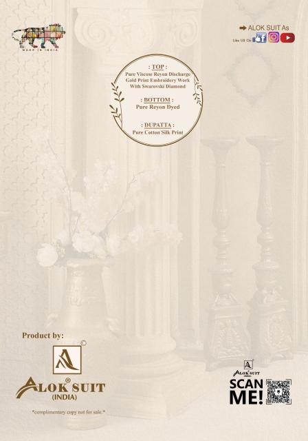 Alok suit zarina-15 Dress materials wholesale market in Kolkata