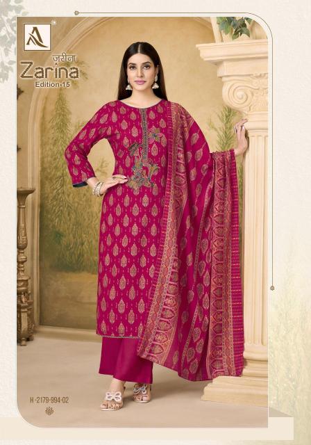 Alok suit zarina-15 Dress materials wholesale market in Kolkata