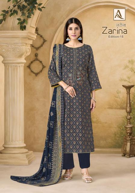 Alok suit zarina-15 Dress materials wholesale market in Kolkata