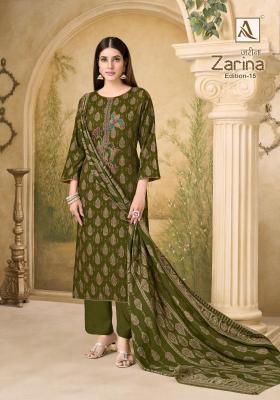 Alok suit zarina vol- 15 Wholesale dress materials in Delhi