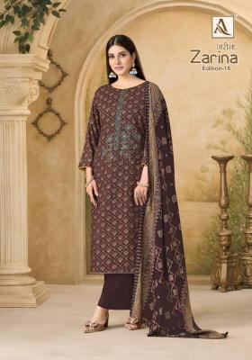 Alok suit zarina vol- 15 Wholesale dress materials in Delhi
