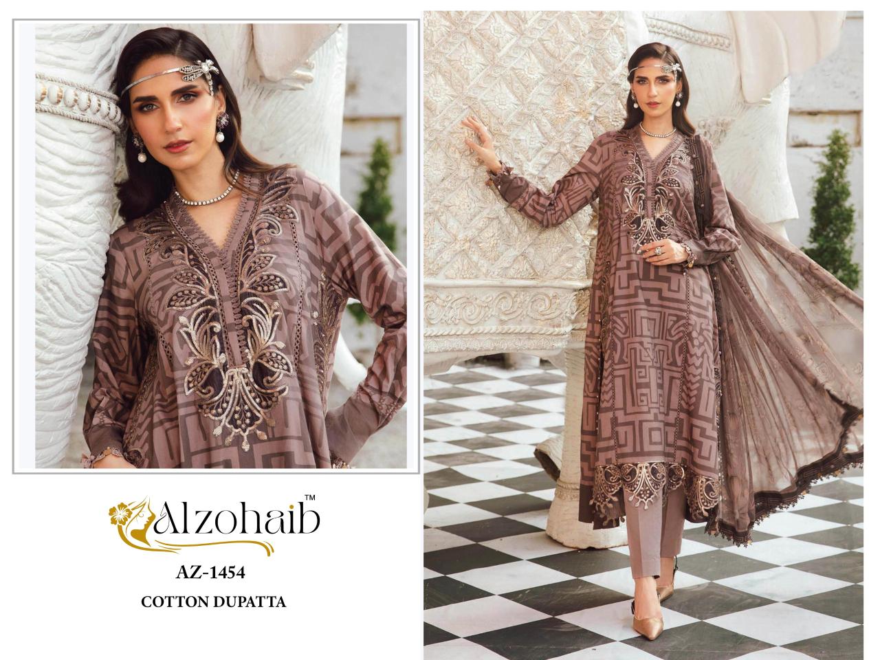 Alzohaib Az 1454 And 1455 Chiffon Dupatta Salwar Kameez dealers in pune