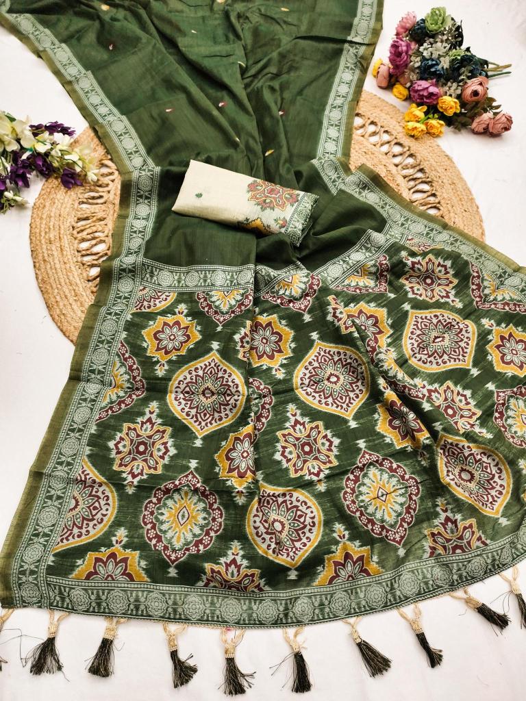 Anupama ajrakh muga cotton Wholesale saree suppliers in Hyderabad