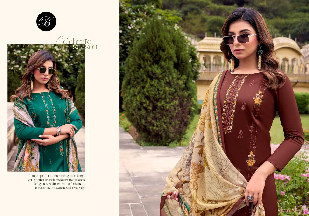 Belliza Zarqash Vol 14 Ladies dress material suppliers