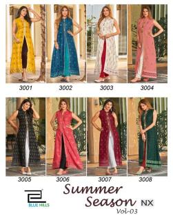 Blue hills summer season vol -3nx Wholesale kurti market in Ahmedabad