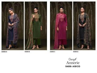 Ganga annerie 4058 Designer dress material dealers in mumbai