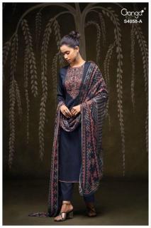 Ganga annerie 4058 Designer dress material dealers in mumbai