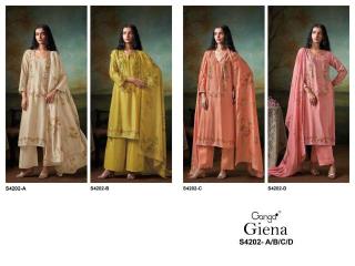 Ganga giena 4202 dress materials in Kolkata