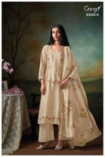 Ganga giena 4202 dress materials in Kolkata