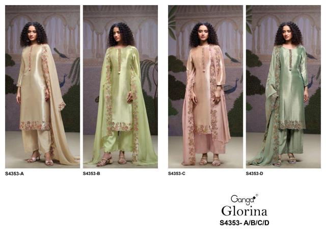 Ganga Glorina 4353 Wholesale dress materials online