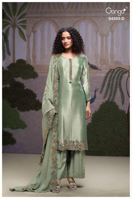 Ganga Glorina 4353 Wholesale dress materials online