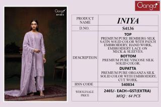 Ganga iniya 4136 Wholesale dress material online in Surat