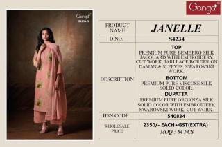 Ganga janelle 4234 Wholesale dress fabrics in Delhi