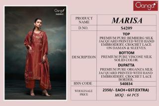 Ganga marisa 4209 Wholesale dress material suppliers in Surat