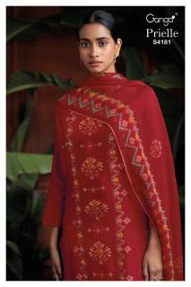 Ganga prielle 4181 Printed dress materials wholesale in surat