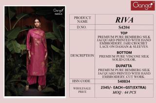 Ganga riva 4204 Designer dress materials in Mumbai