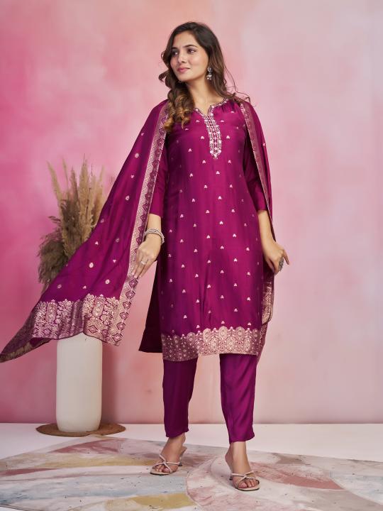 Hr 1732 Dola Jaquard Kurti wholesalers in Bangalore