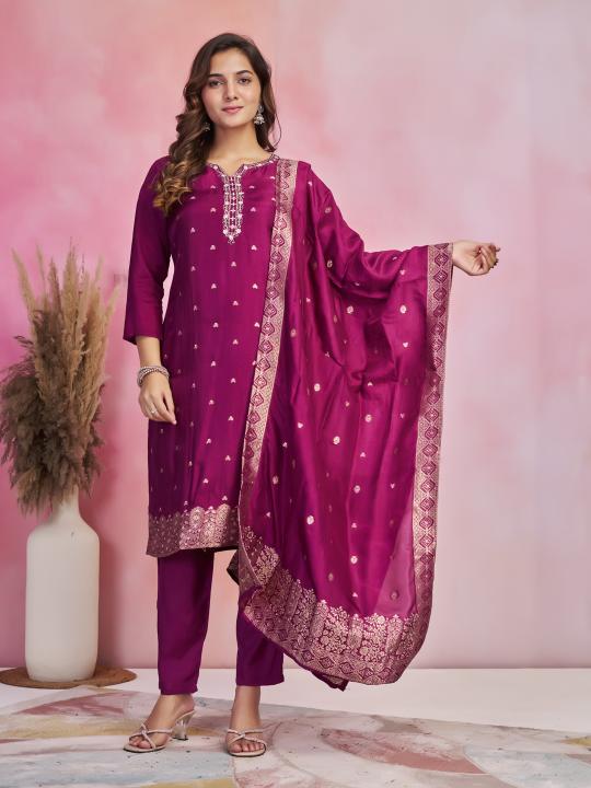 Hr 1732 Dola Jaquard Kurti wholesalers in Bangalore