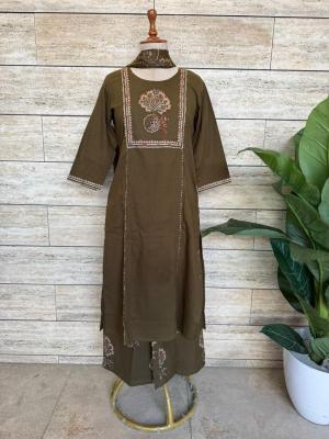 Janni 3pcs cotton Ladies Kurti supplier