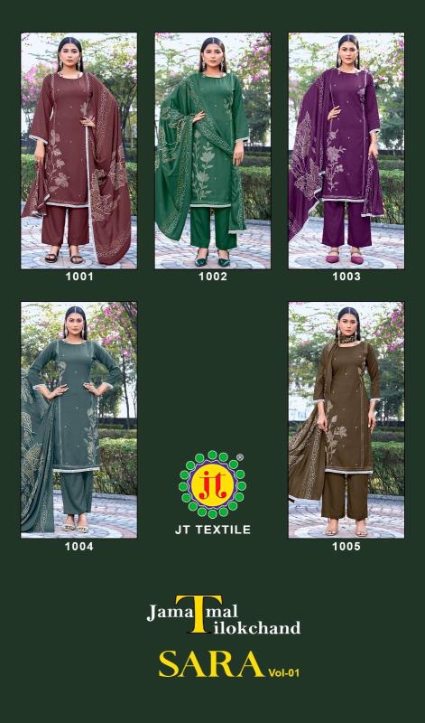 Jt Sara Vol 1 Wholesale dress material market price