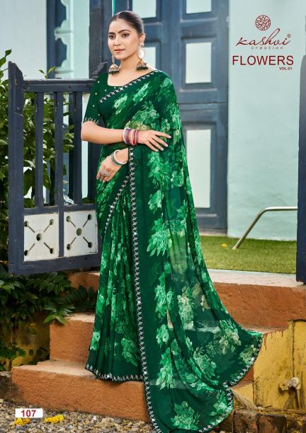 Kashvi Flowers Vol 1 Bulk saree suppliers in Bangalore