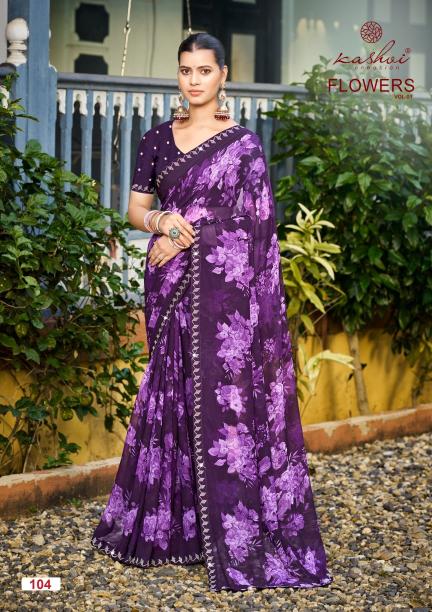 Kashvi Flowers Vol 1 Bulk saree suppliers in Bangalore