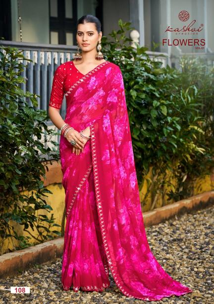 Kashvi Flowers Vol 1 Bulk saree suppliers in Bangalore