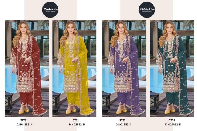 Mehboob Tex 1852 A To D Chiffon Wholesale salwar suit suppliers in Hyderabad
