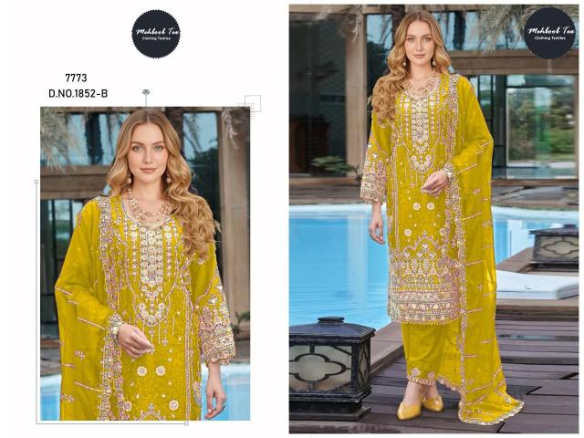 Mehboob Tex 1852 A To D Chiffon Wholesale salwar suit suppliers in Hyderabad