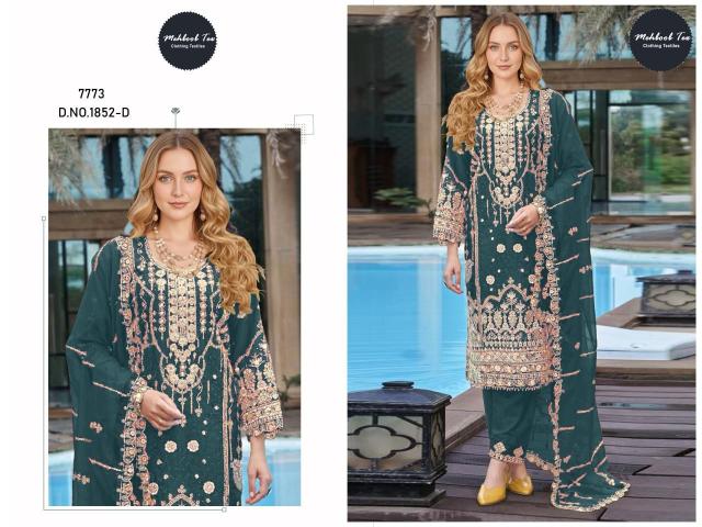 Mehboob Tex 1852 A To D Chiffon Wholesale salwar suit suppliers in Hyderabad