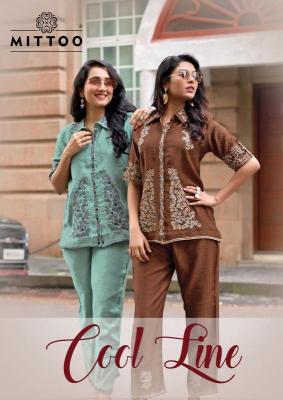 Mittoo cool line modest co ord sets Ladies kurti wholesalers