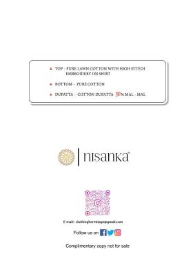 Nisanka mills alizeh Salwar Kameez manufacturers in Kolkata