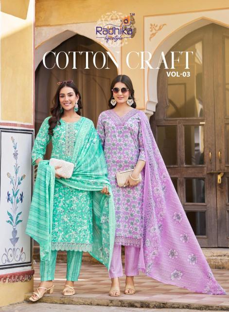 Radhika lifestyle cotton craft vol 3 Wholesale kurti suppliers in Mumbai