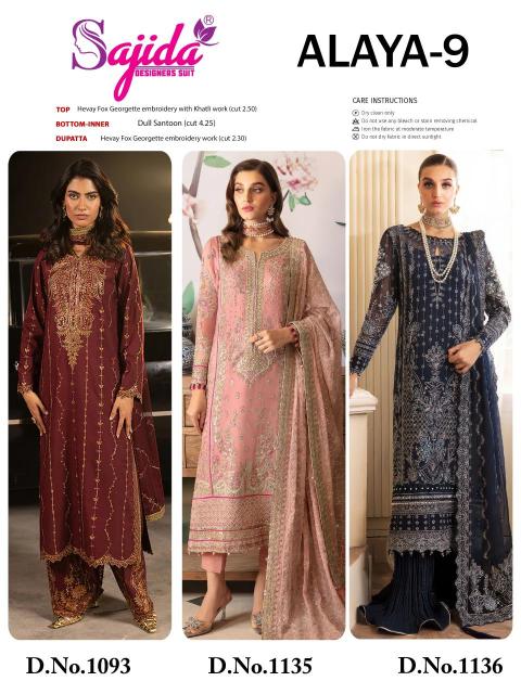 Sajida anaya vol 9 Latest salwar kameez designs in kolkata wholesale market