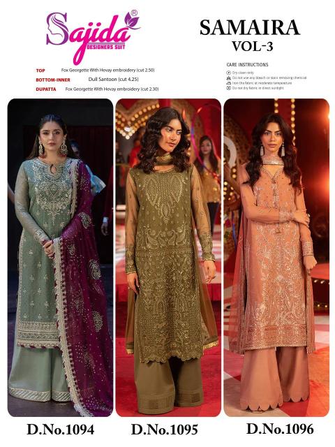 Sajida samaira vol-3 Traditional Salwar Kameez supplier