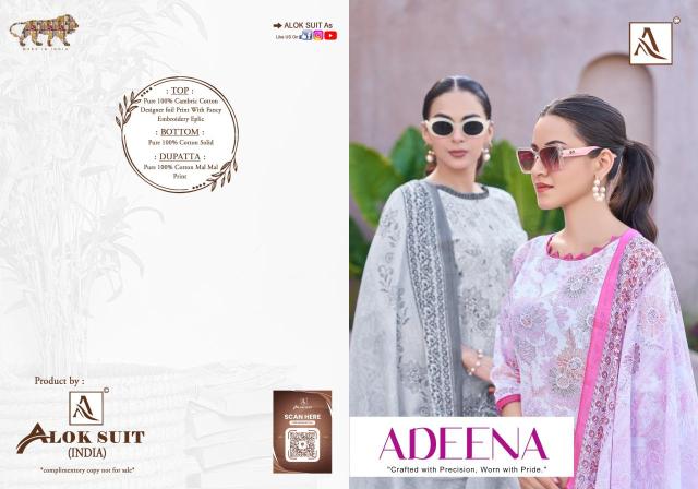 Alok suit adeena Wholesale dress materials in Hyderabad