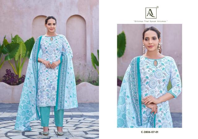 Alok suit adeena Wholesale dress materials in Hyderabad