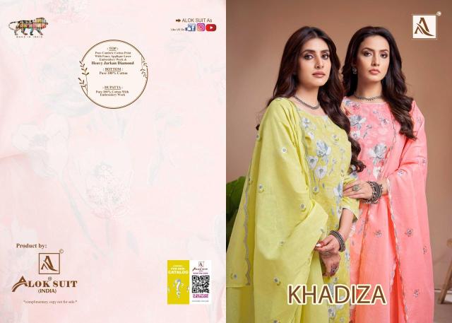 Alok suit khadiza Wholesale dress materials online