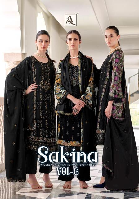 Alok suit sakina-6 Cheap dress materials in Kolkata
