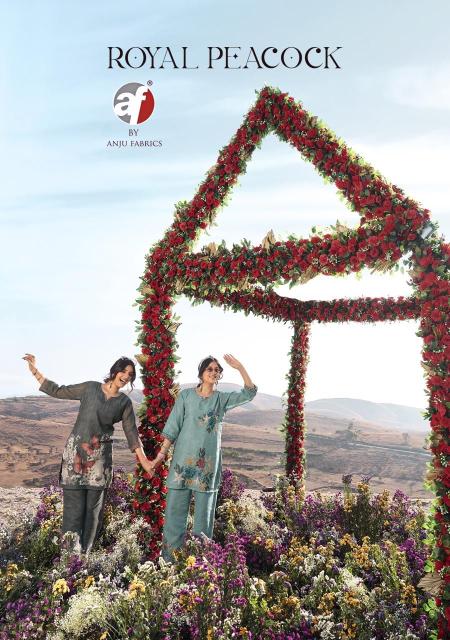 Anju fabrics royal peacock coord set Kurti wholesalers in Pune