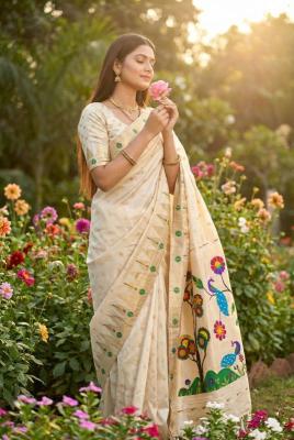 Anupama sindoor paithani top 5 saree manufacturer in Kolkata