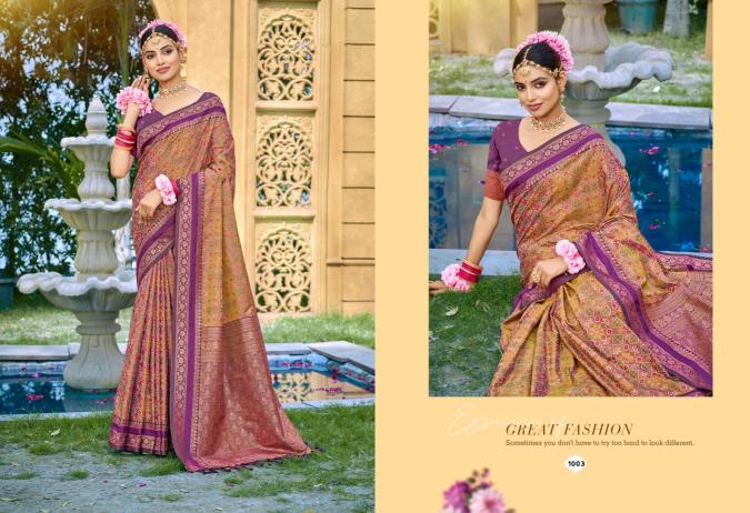 Bunawat - Kantha silk Designer sarees wholesale market in Delhi