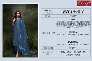 Ganga bhanavi 3677 Dress material suppliers in Mumbai