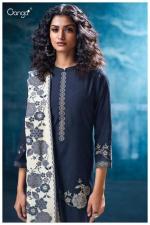 Ganga oviya 3609 Printed dress material wholesalers in Mumbai