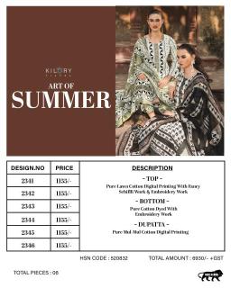 Kilory art of summer salwar suits wholesale in Pune