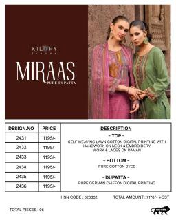 Kilory miraas Designer dress materials in Kolkata